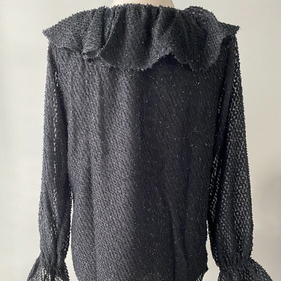 NWT LOFT Sparkly Ruffle Top - Picture 3 of 7